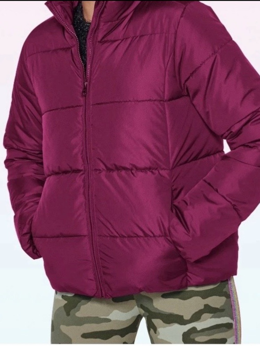 Sugar & Jade Tween Girls Quilted Puffer Jacket Coat Sz XXL (20/22) Hushed Rose